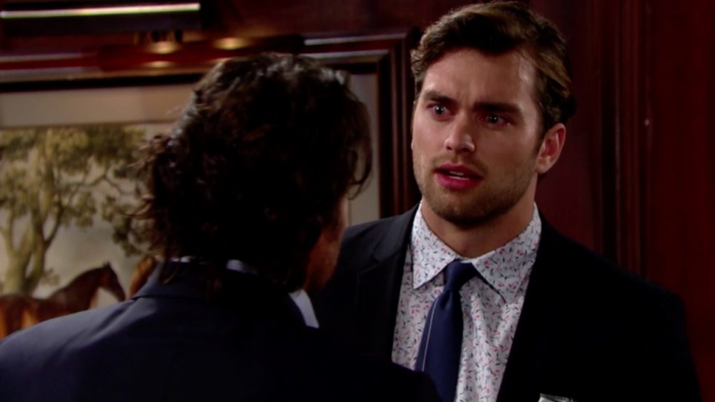 Thomas Forrester in disbelief over his father's betryal